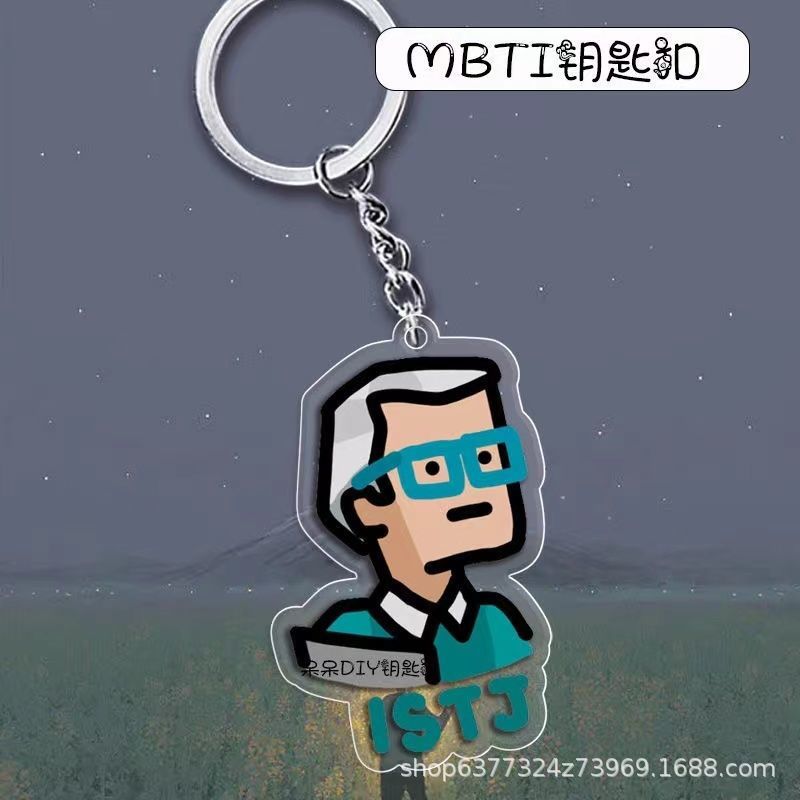 MBTI16 personalidad mochila colgante llavero acrílico accesorios periféricos regalos de dibujos animados adornos divertidos