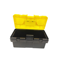 Wholesale factory hand-held yellow lid compartment tool box, art storage, automotive repair mechanical hardware tool box