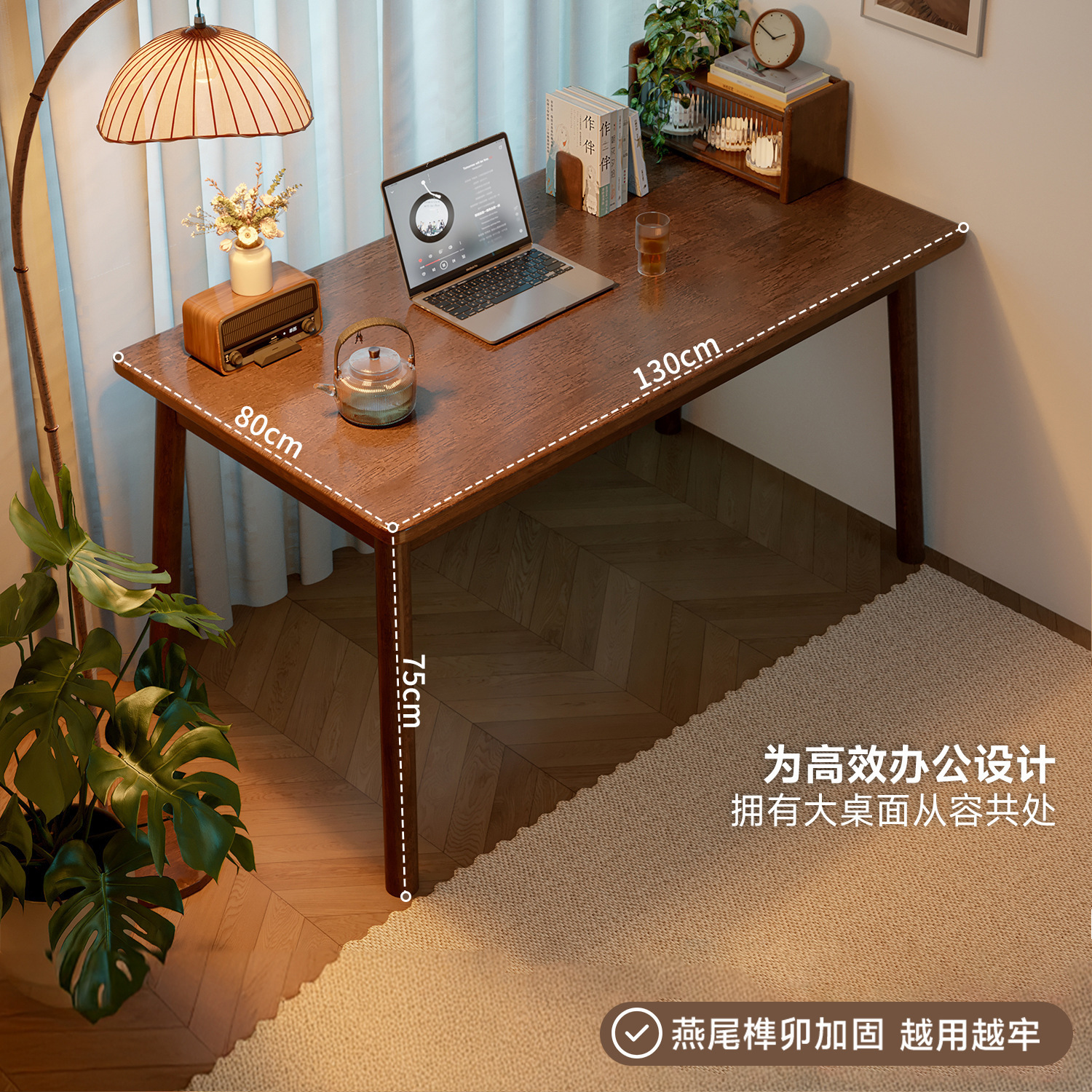 Mesa estrecha contra la pared de madera sólida para dos personas Mesa de estudio larga Mesa de escritura para estudiantes de escritorio de escritorio de escritorio