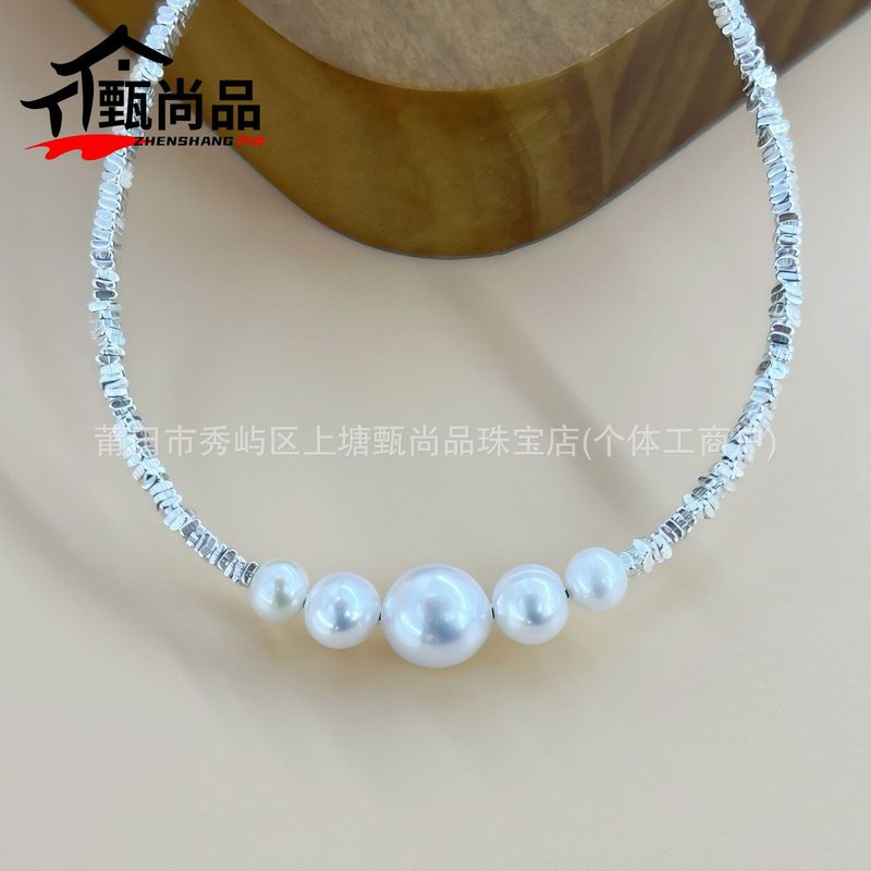 碎银几两珍珠手串女百搭碎银子闺蜜腕饰气质珍珠链新款设计小清新|undefined