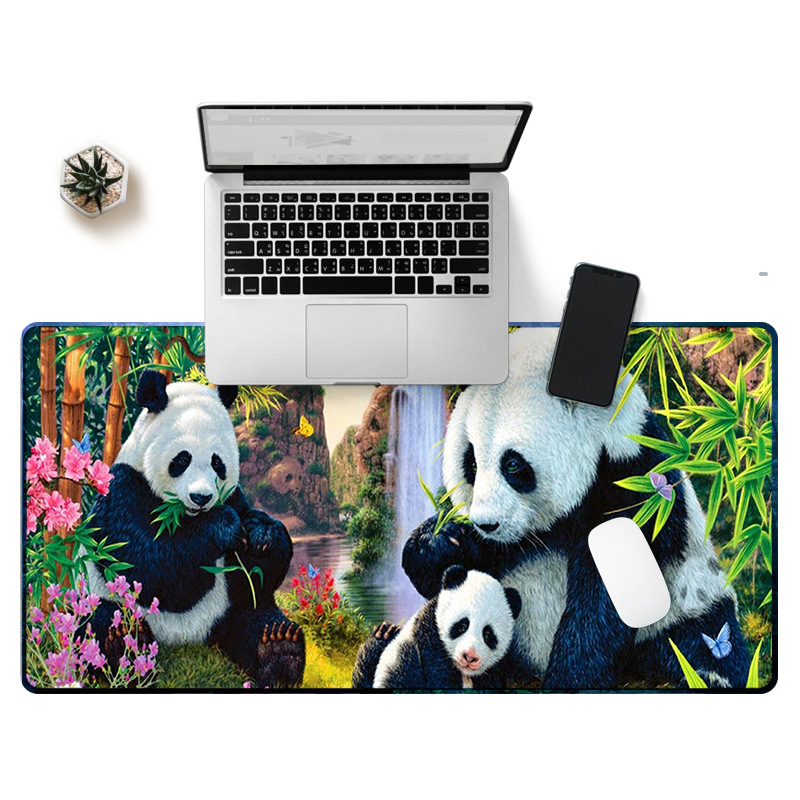 Gioco del mouse, tappetino da scrivania per ufficio ispessito personalizzato di grandi dimensioni, tappetino per tastiera del mondo animale_voghion.com