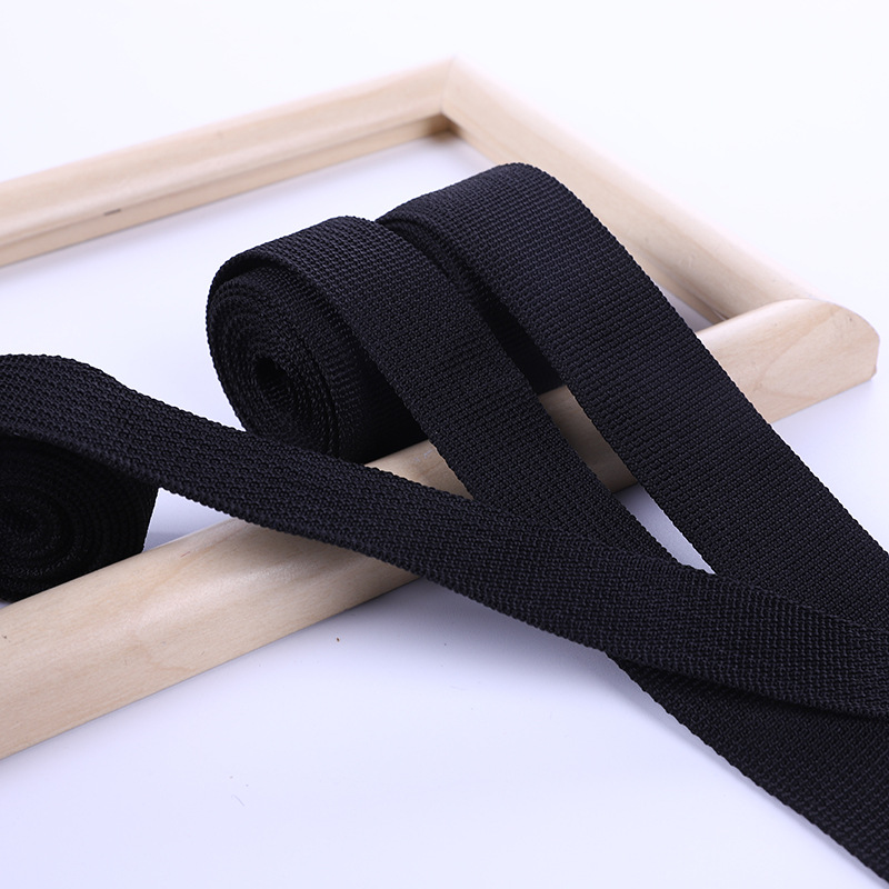 Cinturón de poliéster negro tamaño inelástico cinturón de cinturón DIY mano cinturón de cinturón de cinturón accesorios de ropa accesorios de ropa mayorista