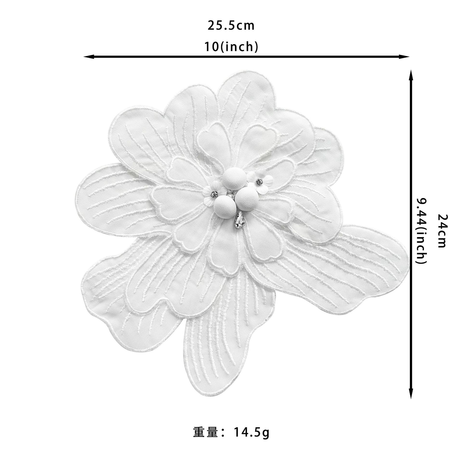 Broche de cuentas multicapa, botón floral bordado a máquina, accesorios tridimensionales para vestidos, camisas y bolsos de mujer, apliques. image 5