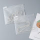 Jewelry Storage Sealed Bag in Stock Double-Sided Pe Transparent Frosted Zipper Bag Jewelry Packaging Self-Sealing Zipper Bag