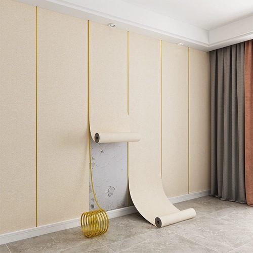 Thickened soundproof wallpaper self-adhesive waterproof and moisture-proof 3D three-dimensional wall sticker cement wall cloth bedroom warm background wall wallpaper