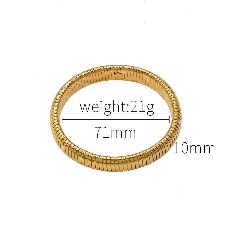 1 Piece Quantity Simple Style Solid Color Titanium Steel Bangle In Bulk