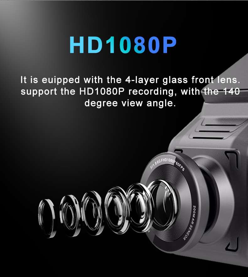 K18 cross-border 4G network driving recorder HD night vision before and after double recording wireless 24 hours remote real-time positioning