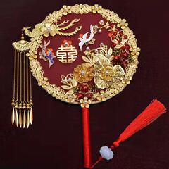 代理団扇古風花嫁団扇結婚式完成品団扇材料diy秀禾扇子卸売り