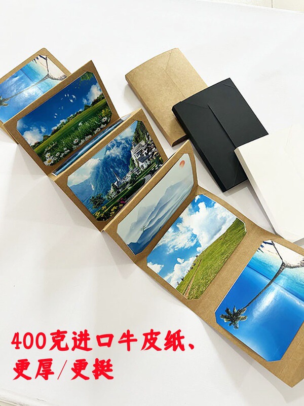 6inch Photo Postcard Storage Album DIY Foldableing Photo Album Card Photo Folding Photo Commemorative Album Picture Album Card Holder