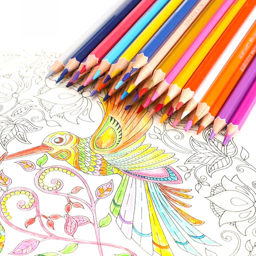 Cartoon Colored Pencil Eco-Friendly Bucket Set with Long Handle for Children, School Students Painting, Drawing, Doodle, Art, Coloring