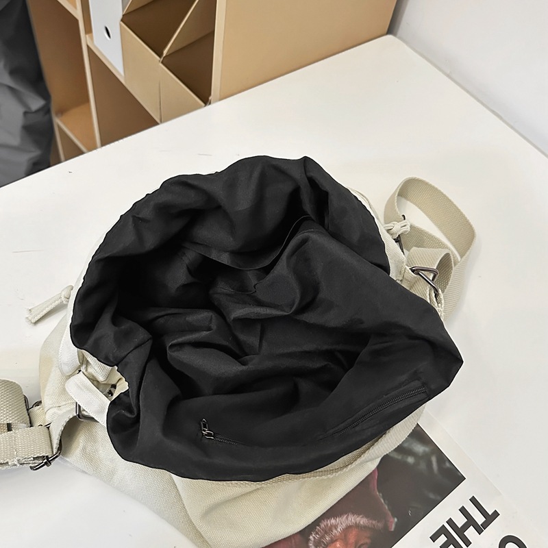 Bolso de lona para mujer 2024 nuevo bolso de mensajero de un solo hombro de gran capacidad mochila de viaje para estudiantes multifuncional al por mayor