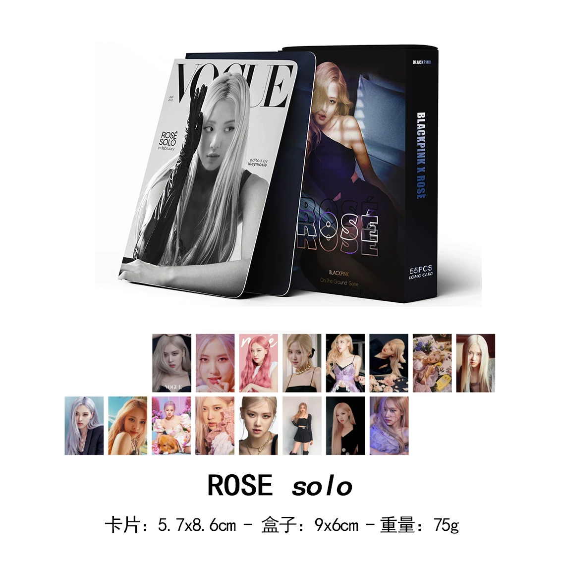 ROSÉ SOLO карта KPOP ROSE 55 фотокарточек для человеческих роз Альбом-R-серия