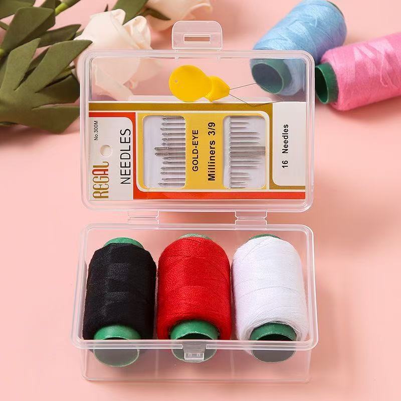 Household Sewing Kit with Black Thread, Practical Sewing Thread Set, Colorful Sewing Box, Small Spools of Durable Sewing Thread Household Sewing Kit with Black Thread, Practical Sewing Thread Set, Colorful Sewing Box, Small Spools of Durable Sewing Thread