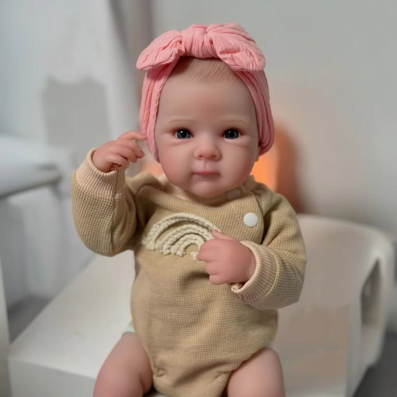 Muñeca renacida, vasos sanguíneos a simple vista, simulación de tendones verdes, muñeca de 20 pulgadas, muñeca de bebé suave