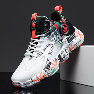 Kobe Bryant Basketball Shoes for Boys, Shock-Absorbing Sports Students and Kidsren, Summer Breathable Non-Slip High-Top Air Cushion Practical Sneakers