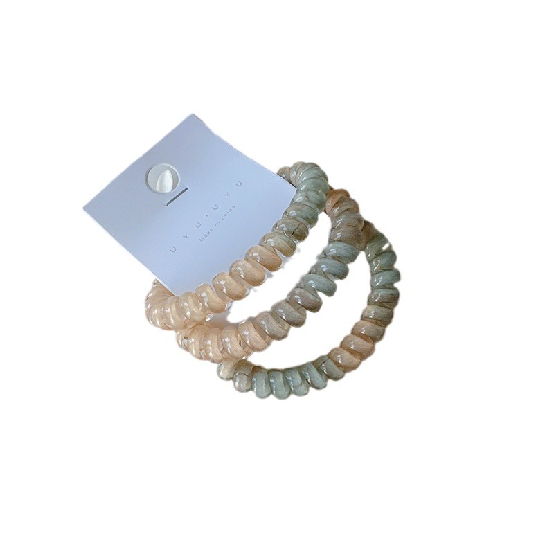 Set med 3 glansiga spiralhårsnoddar i gelélook_voghion.com