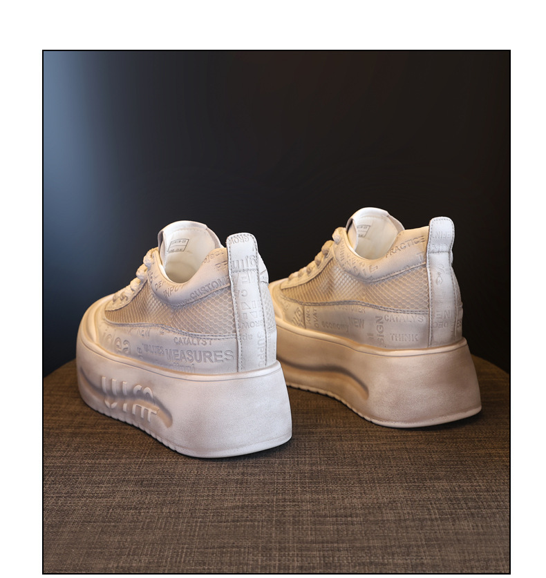 Giày sneaker nữ đế dày lưới thoáng khí phong cách bánh xốp trắng đa năng — Gỗ sồi Ash chi tiết 19