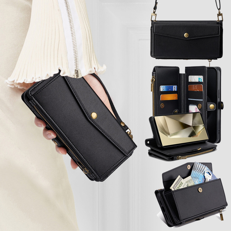 Samsung S26Ultra Cross-Border Mobile Phone Case S25Edge Flip Wallet S24Plus Mobile Phone Protective Case Suitable for Use