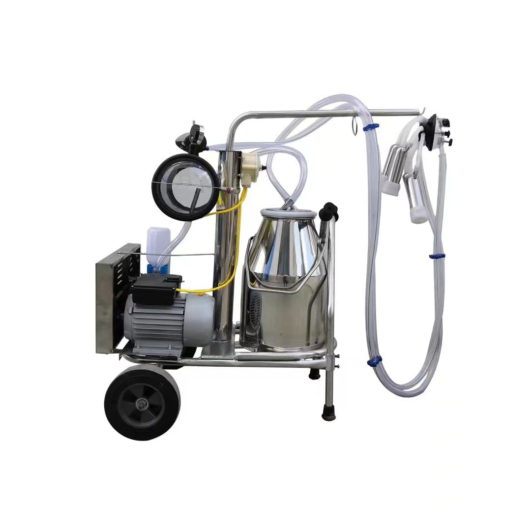 Máquina de ordeño tipo bomba de vacío móvil tipo pistón de cuatro extremos máquina de ordeño de succión de leche equipo de cría para vacas, ovejas y camellos