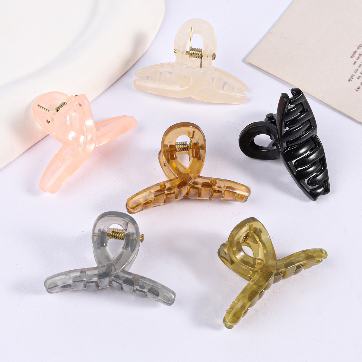 Jelly-Colored Mini Claw Clips DIY Base Clip Shark Clip Small Bangs Hair Clip Base Accessories Hairpin