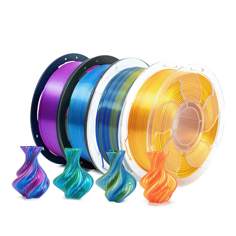 3D Printing Filament Pla Silk Two-Color Filament 250g Silk Pla Filament Compatible with Tuozhu Chuangxiang Printer, Etc 3D Printing Filament Pla Silk Two-Color Filament 250g Silk Pla Filament Compatible with Tuozhu Chuangxiang Printer, Etc