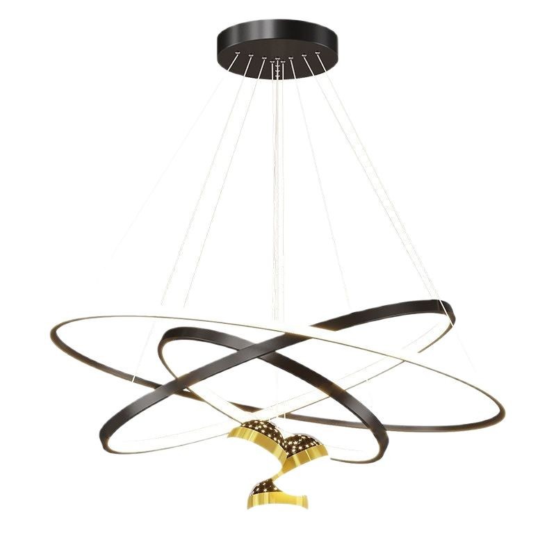 Lámpara de la sala de estar moderna y simple lámpara de vestíbulo principal lujosa lámpara de lujo nórdica nueva lámpara de dormitorio chino-americano lámpara de comedor