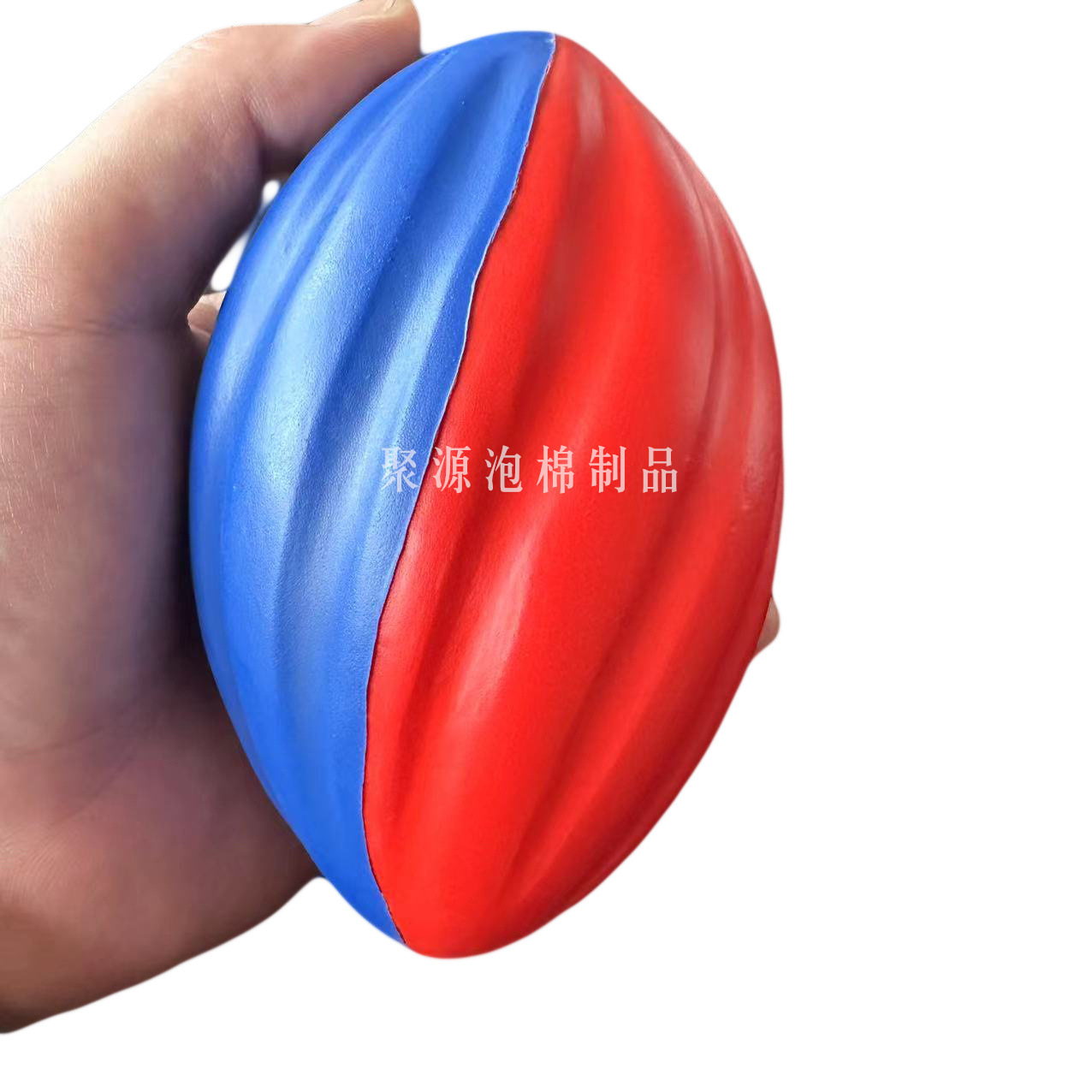 Pelota de rugby de espuma sólida de PU, juguete antiestrés de espuma suave para ejercitar los dedos de personas mayores y descompresión