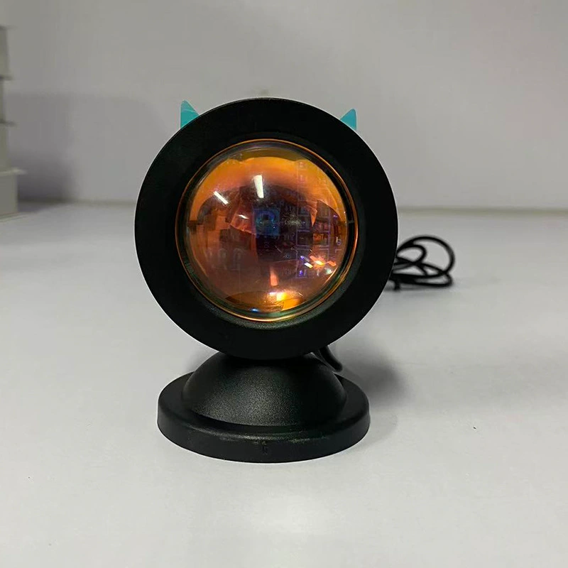 Лампа закатного проектора RGB мини, портативная лампа заката, пульт/16 цветовых режимов, размеры 7.5×7×10 см