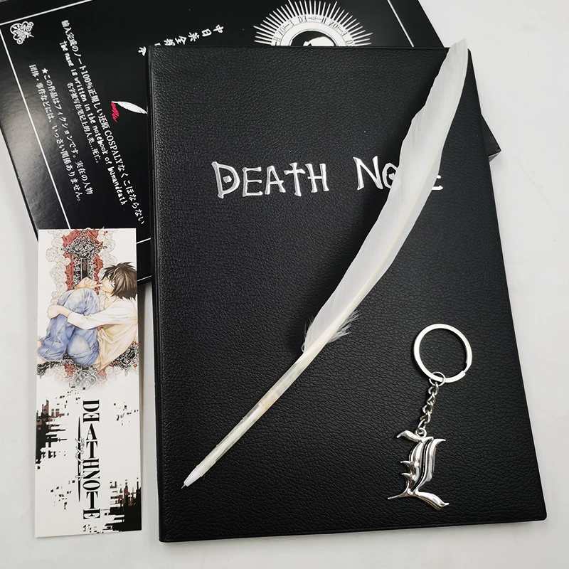 Аниме Death Notes L ожерелье Ryuk брелок ручка-перо ночь Бог Yue оптовая подарочная коробка