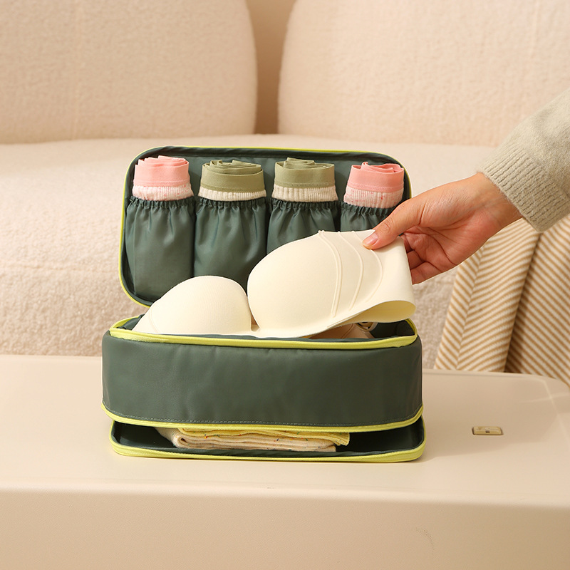 Bolsa de almacenamiento de ropa interior de gran capacidad de dopamina Bolsa de almacenamiento de viaje Bolsa de almacenamiento de calcetines tres en uno multifuncional para celebridades de Internet