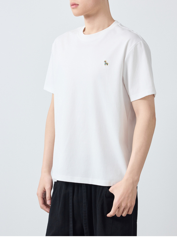 Embroidered Men's T-shirt With Round Neck For Summer Style_voghion.com