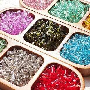 Bamboo matte transparent beads handmade, accessory, 6mm, wholesale
