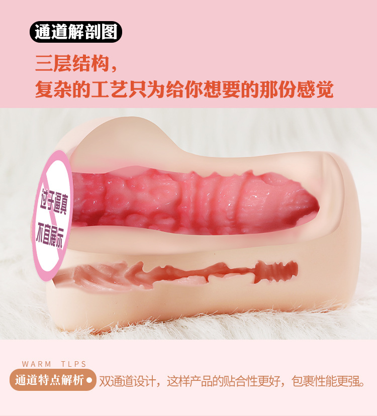 Jiuai Half-Body Male Masturbator TPE Inverted Mold with Realistic Entry — detail image 4