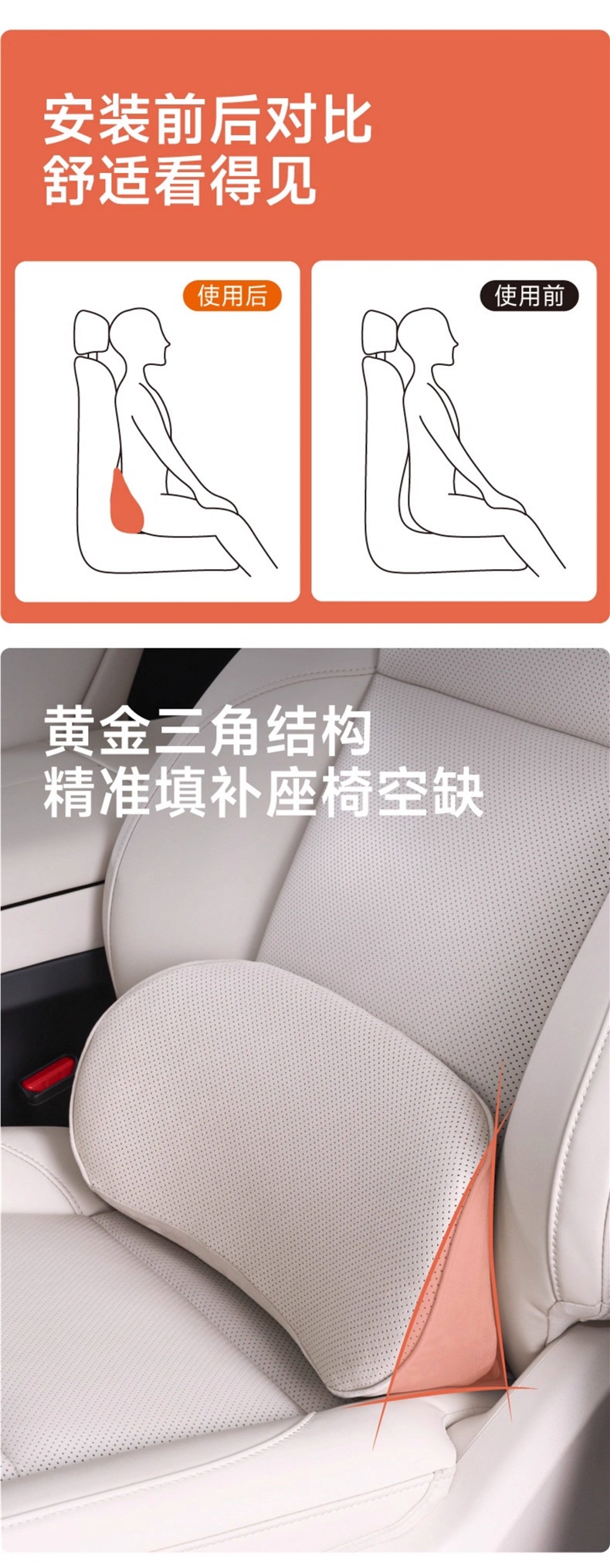 Car Lumbar Support Cushion, Thin Model, Small Lumbar Support, Tailbone Car Pillow, Lumbar Seat Support, Memory Foam Pillow, Neck Pillow, Others