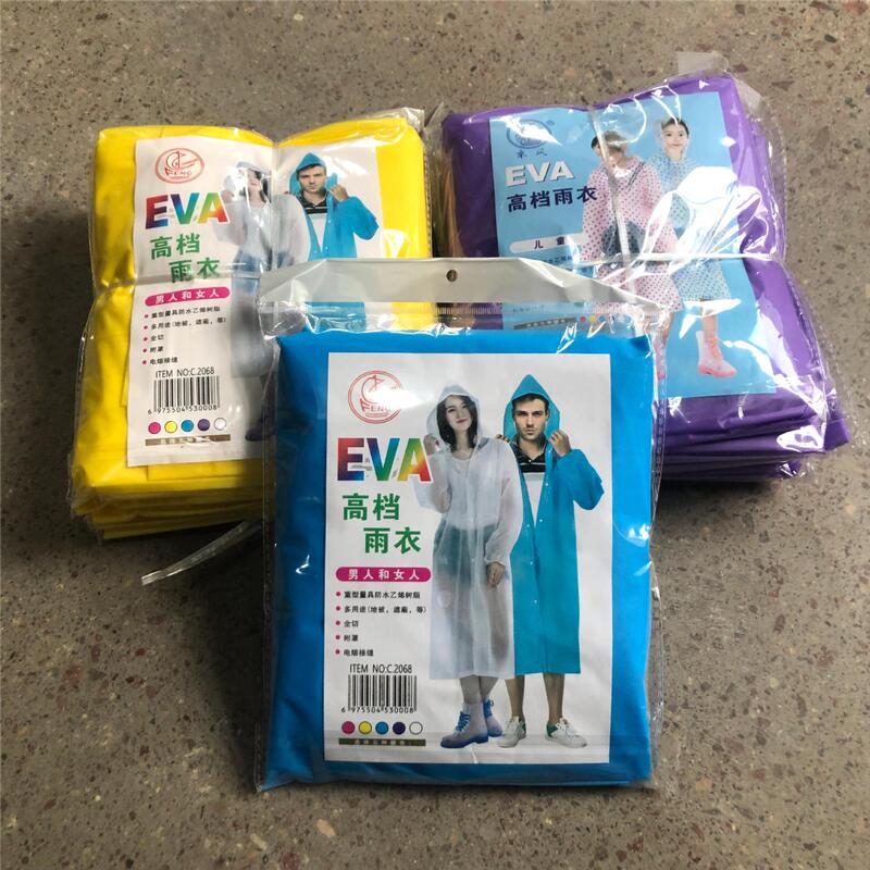 EVA 大人のレインコート卸売旅行屋外ハイキング登山防水ポンチョ非使い捨てバックルレインコート|undefined