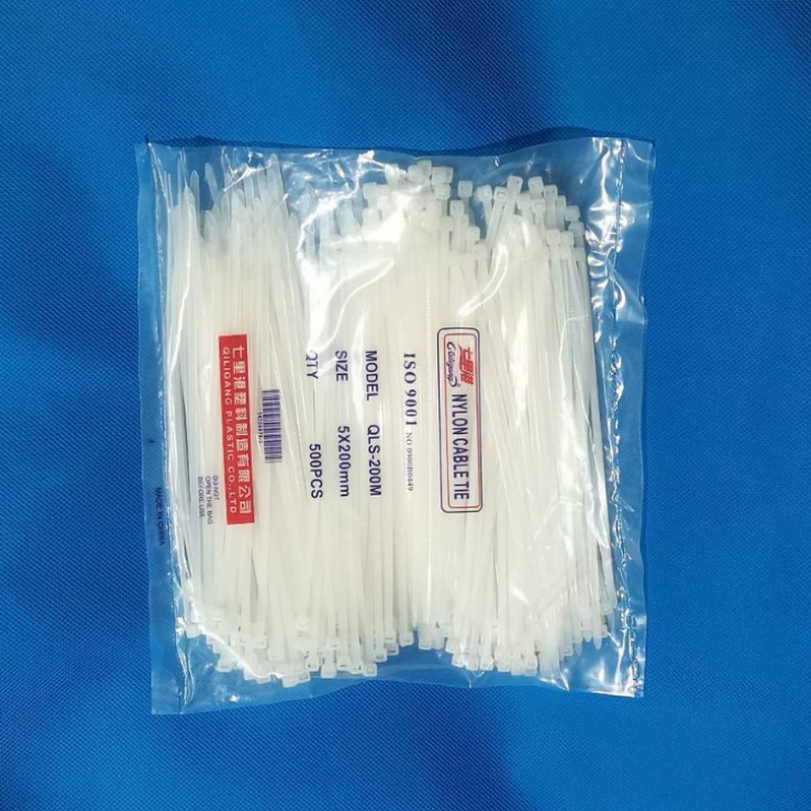 Прямые продажи с фабрики, подлинный новый материал, 5*200 мм, самоблокирующаяся черно-белая нейлоновая стяжная проволока