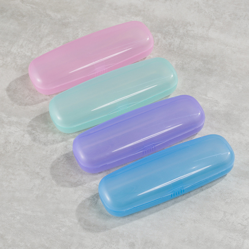 Plastic Glasses Box Large Portable Transparent Pp Anti-Pressure Optical Frame Simple Colorful Reading Glasses Cheap Storage Box