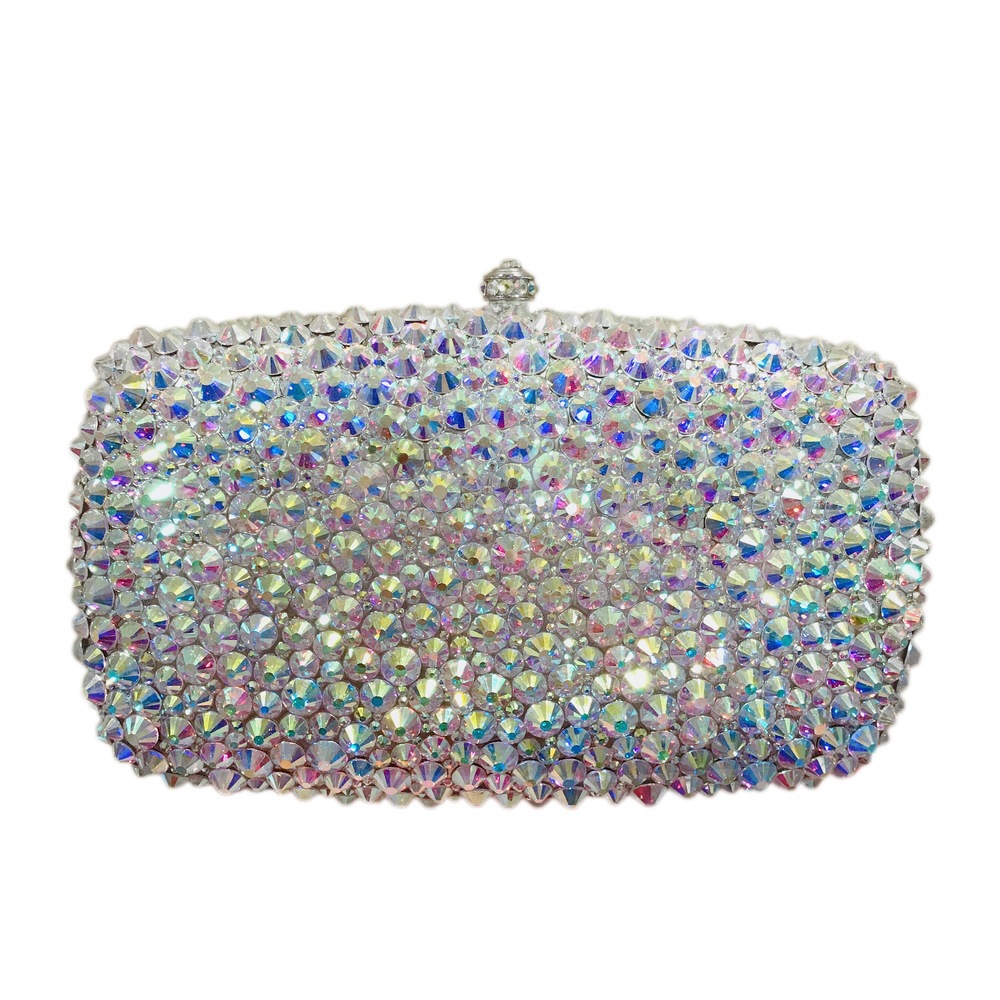 BL123 bolsas de diamantes cuadradas bolsas de cena de cristal bolsas de mano de vestido de dama bolsas de cadena de diamantes hechas a mano