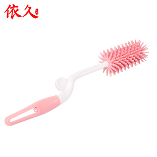 Silicone bottle brush food grade baby bottle cleaning brush lint-free silicone material easy cleaning bottle brush