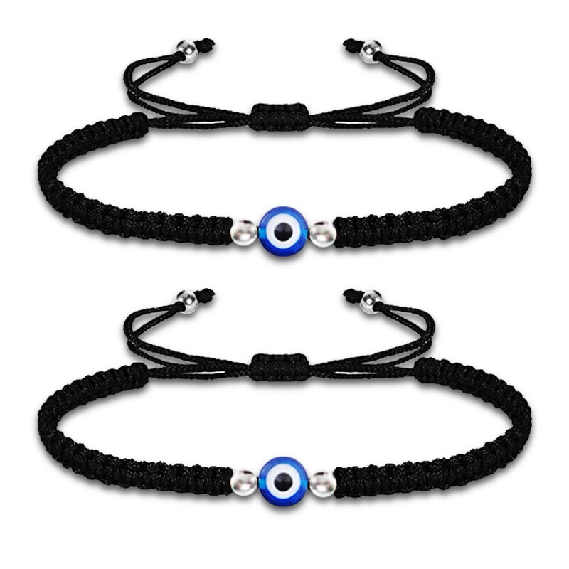 Foreign Trade Hot Sale Hand-woven Palm Eyes Devil Evil Eye Lucky Bracelet Hamsa Blue Eye Bracelet Foreign Trade Hot Sale Hand-woven Palm Eyes Devil Evil Eye Lucky Bracelet Hamsa Blue Eye Bracelet