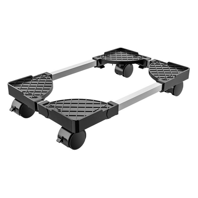 Soporte para host de computadora, base de chasis con polea móvil para oficina en el hogar, soporte telescópico, estante de almacenamiento simple