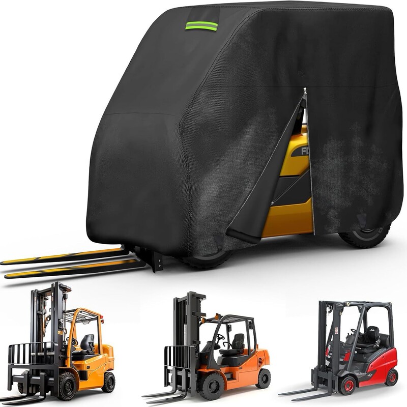 420D Forklift Cover Amazon Universal Outdoor Waterproof Sunshade Reflective Strip Rainproof Dustproof Forklift Cover
