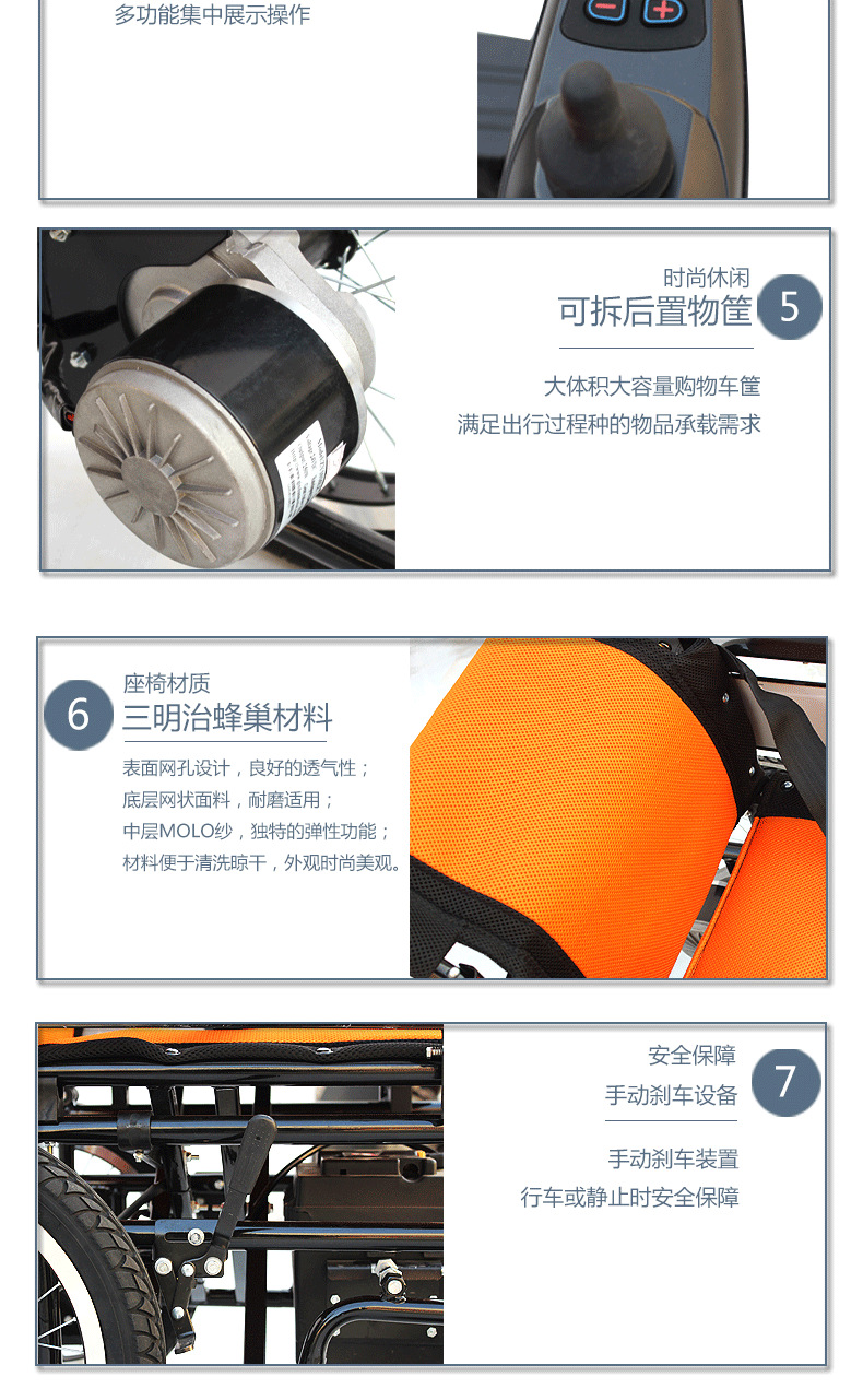 Electric Mobility Scooter, Front-Wheel Drive, Automatic, Smart Folding, Lightweight, for the Elderly and Disabled, Mobility Aid, Electric Mobility Scooter