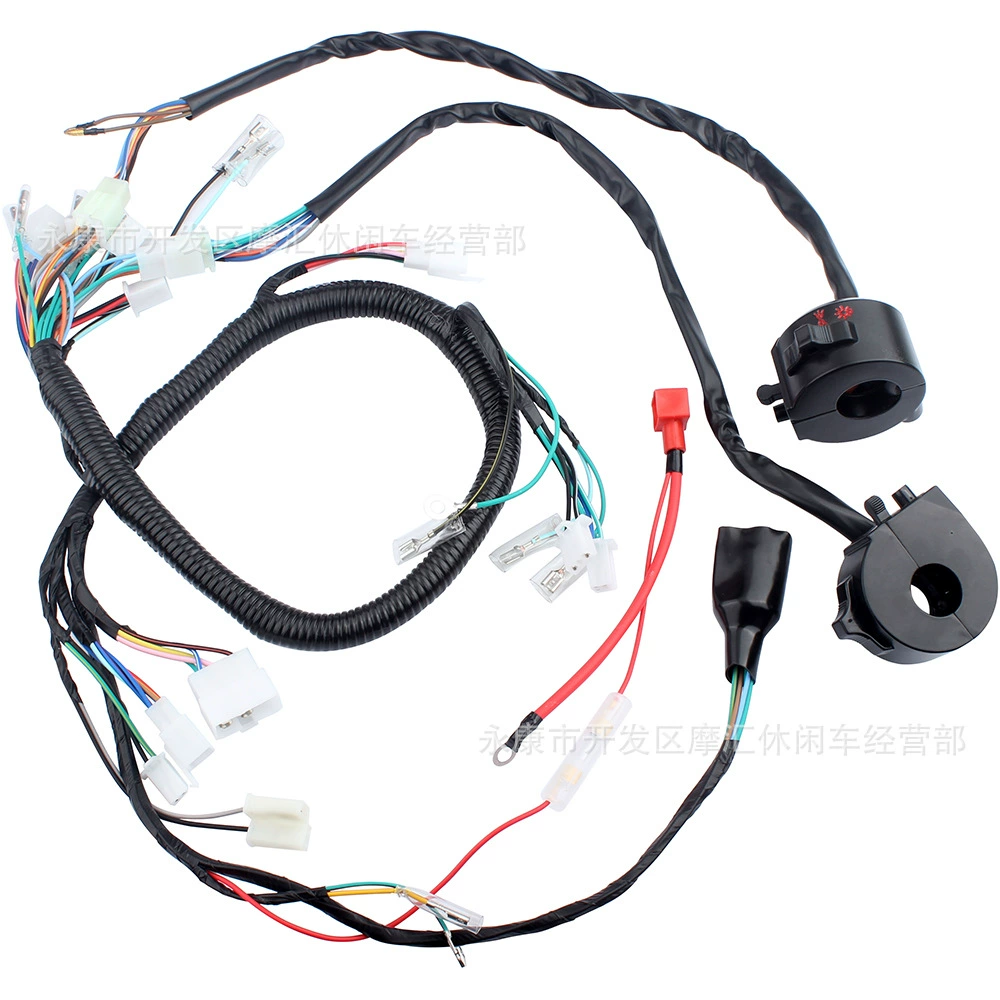 Подходит для Honda ZJ125, CG125, Italika DT125, FT125: полный комплект проводки с функцией переключения цепей.