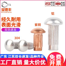 铝标牌铆钉GB827不锈钢滚花铝铆钉铜铭牌商标实心铆钉M2M2.5M3M4