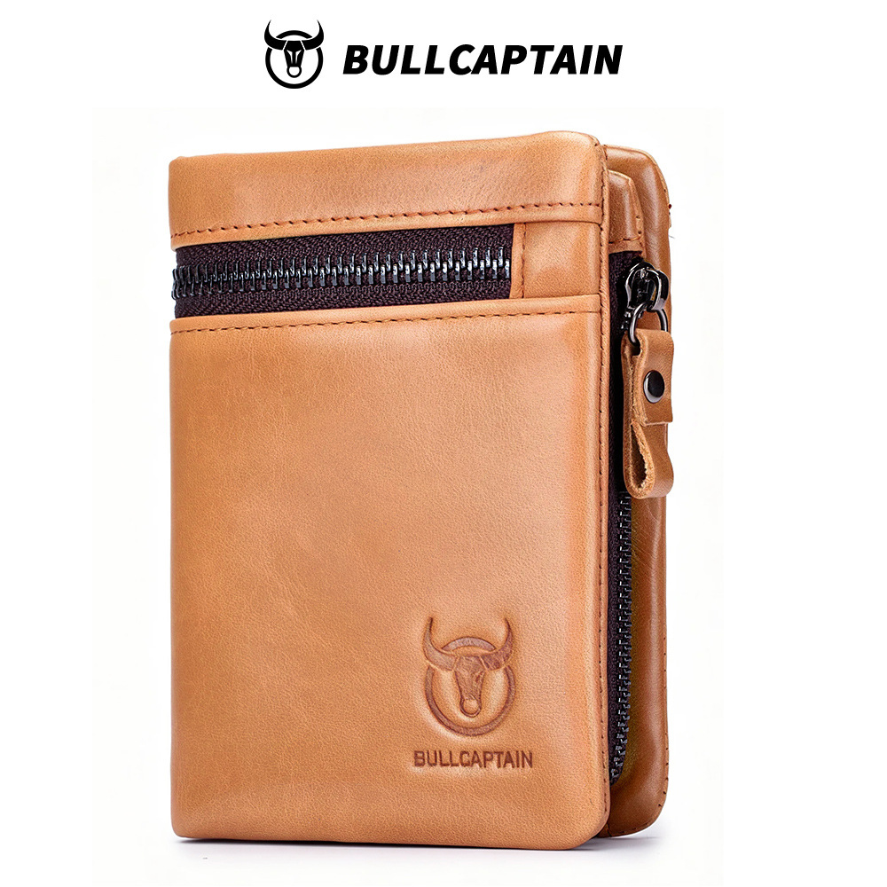 Capitán NIU hombres billetera de cuero multifuncional plegable multi-Tarjeta billetera hecha a mano billetera de licencia de conducir