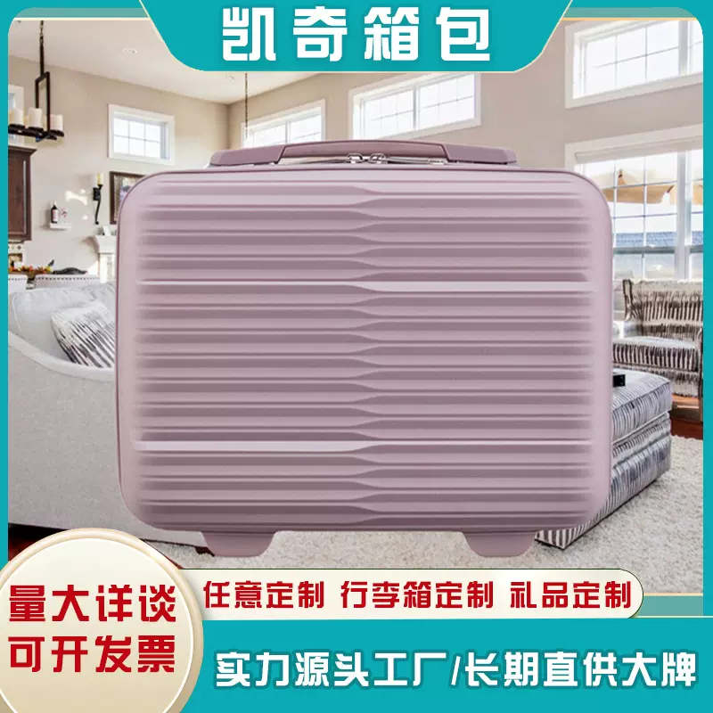 定制14寸化妆箱包商务手提行李箱便携式收纳旅行箱迷你洗漱箱批发