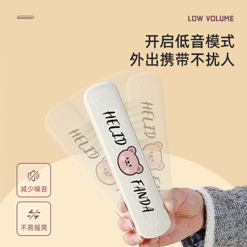 熊引き出し式携帯食器セット食品級ステンレススプーン箸収納ケース学生食器一人服|undefined