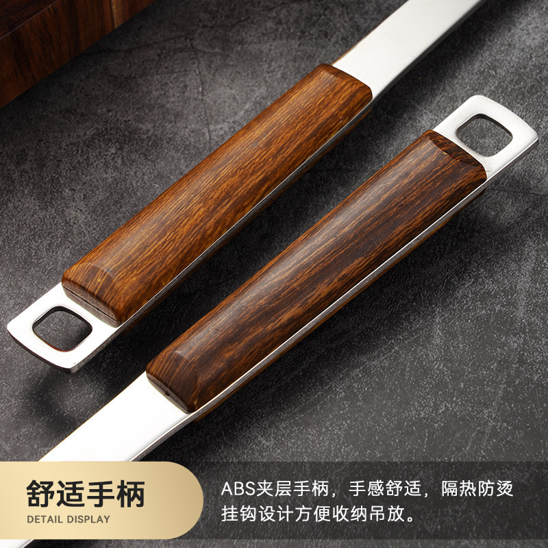 フライパンステンレス古木柄家庭用おかゆスプーンフライパンスプーン炒め料理調理器具5点セット卸売り|undefined