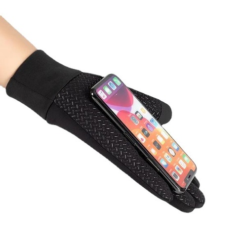 Winter and Autumn Men and Women Warm Fleece Touchscreen Full Finger Gloves Cycling Cold Proof Long Finger Gloves Factory Dropshipping One Piece